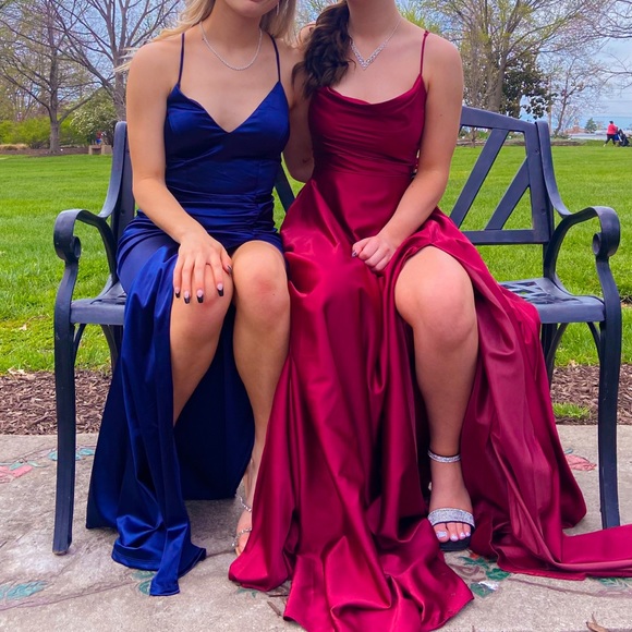 red prom dress, open back - Picture 8 of 8